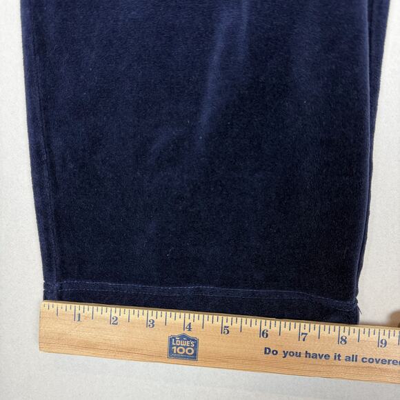 Weekends By Chico's Pants Womens 3 Blue Velvet High-Rise Elastic Waist Pull On - Picture 11 of 13